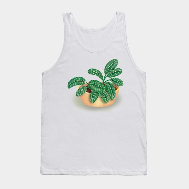 House Plant Potted Tropical Leaf Illustration Tank Top by ChloesNook